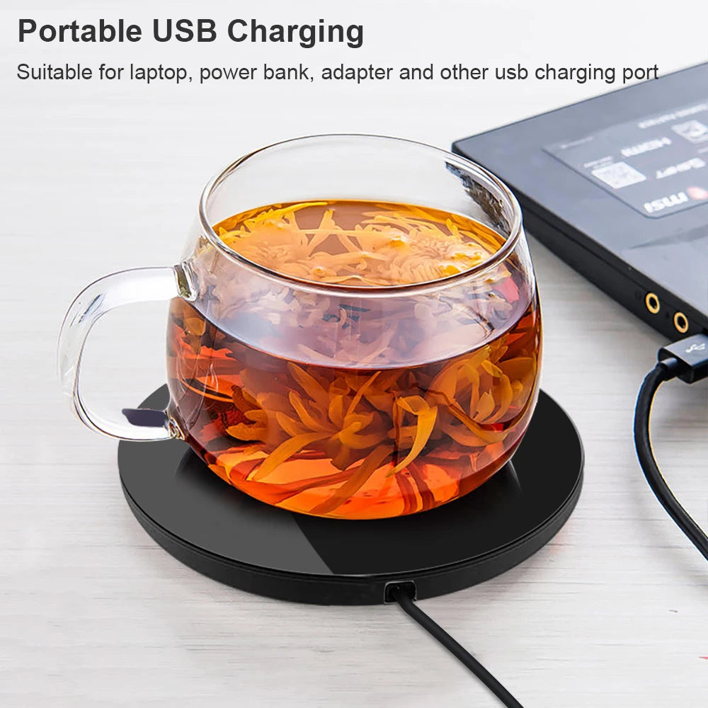 USB Electric Coffee Cup Heater and Thermostatic Warmer Pad for Home and Office Use