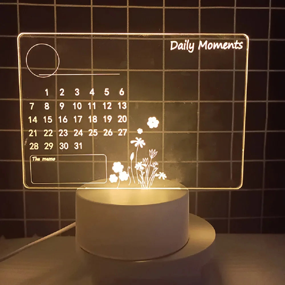 "Customizable LED Message Board Night Light with USB, Pen Included - Ideal for Home Decor and Gift Giving"