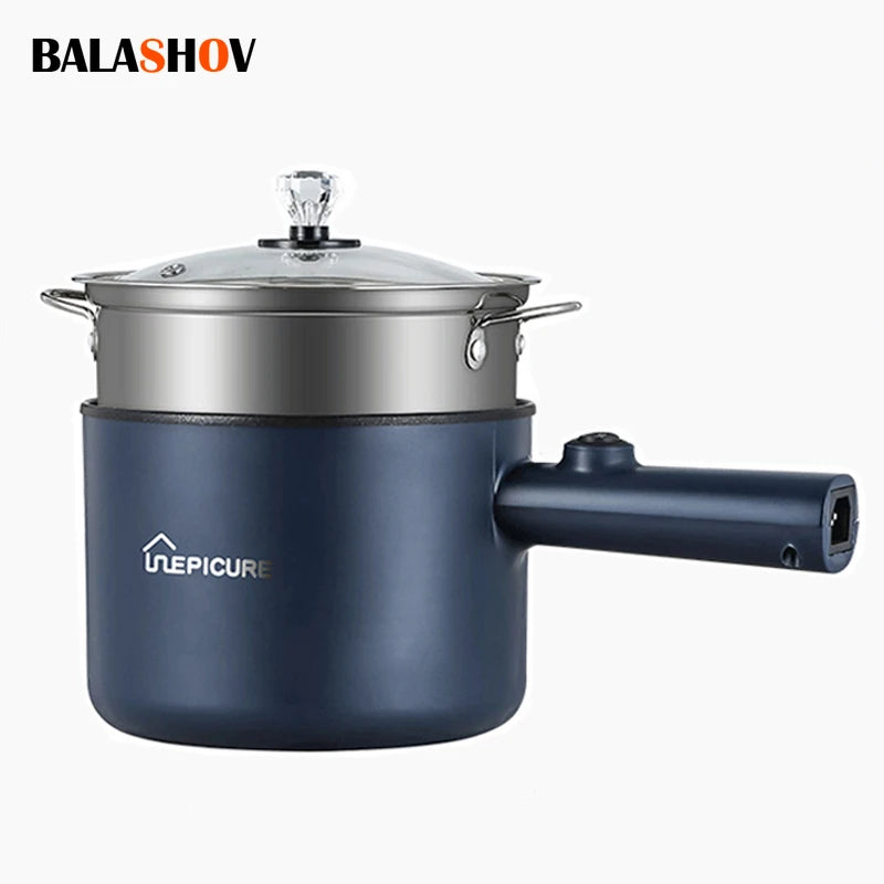 Multi-Function Mini Electric Cooker - Double Layer Non-Stick Hot Pot for Household Use