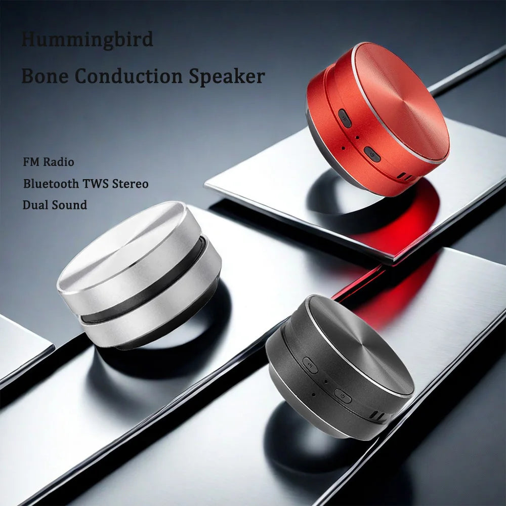 "2024 Hummingbird Bone Conduction Bluetooth Speaker - TWS Wireless Stereo with FM Radio for Enhanced Audio Experience"